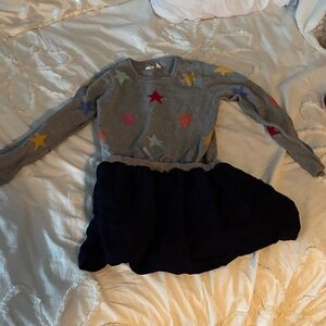 GAP Kids Gray and Navy Star Dress